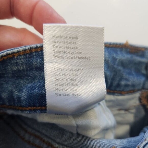 KanCan Denim Shorts Womens Size 26 Rolled Cuff Distressed Mid Rise Boho Festival - Picture 4 of 7